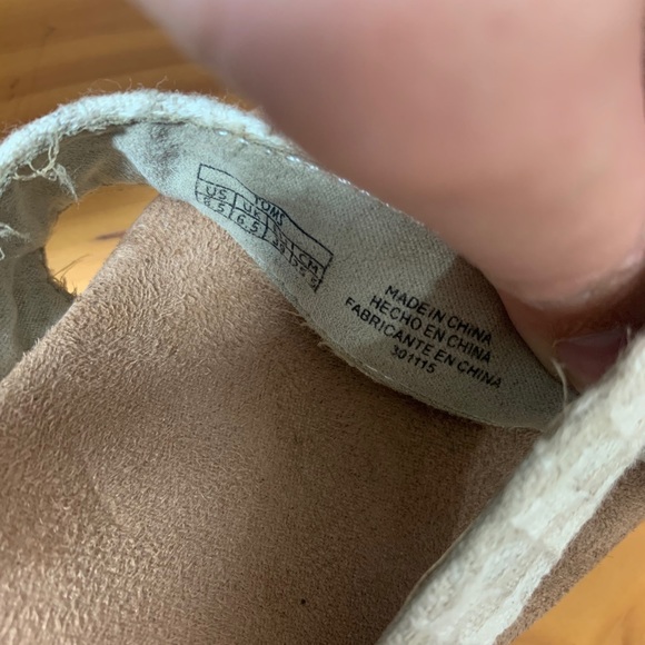 Toms Women US 8.5 Natural Woven Wedge cork Heel - Picture 9 of 11